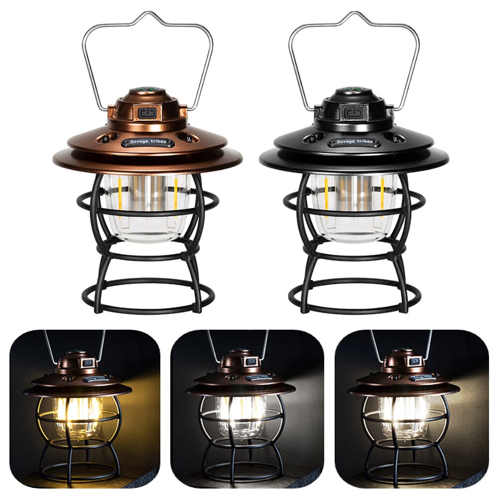 Prenosný retro kemping LED LED CAMP LIGHT USB
