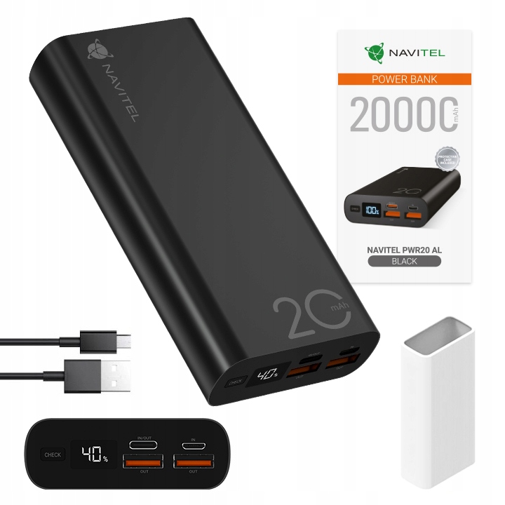 Powerbanka Navitel 20000 mAh čierna