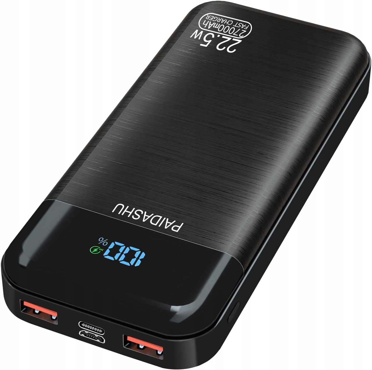 Power banka PAIDASHU 27000 mAh, čierna
