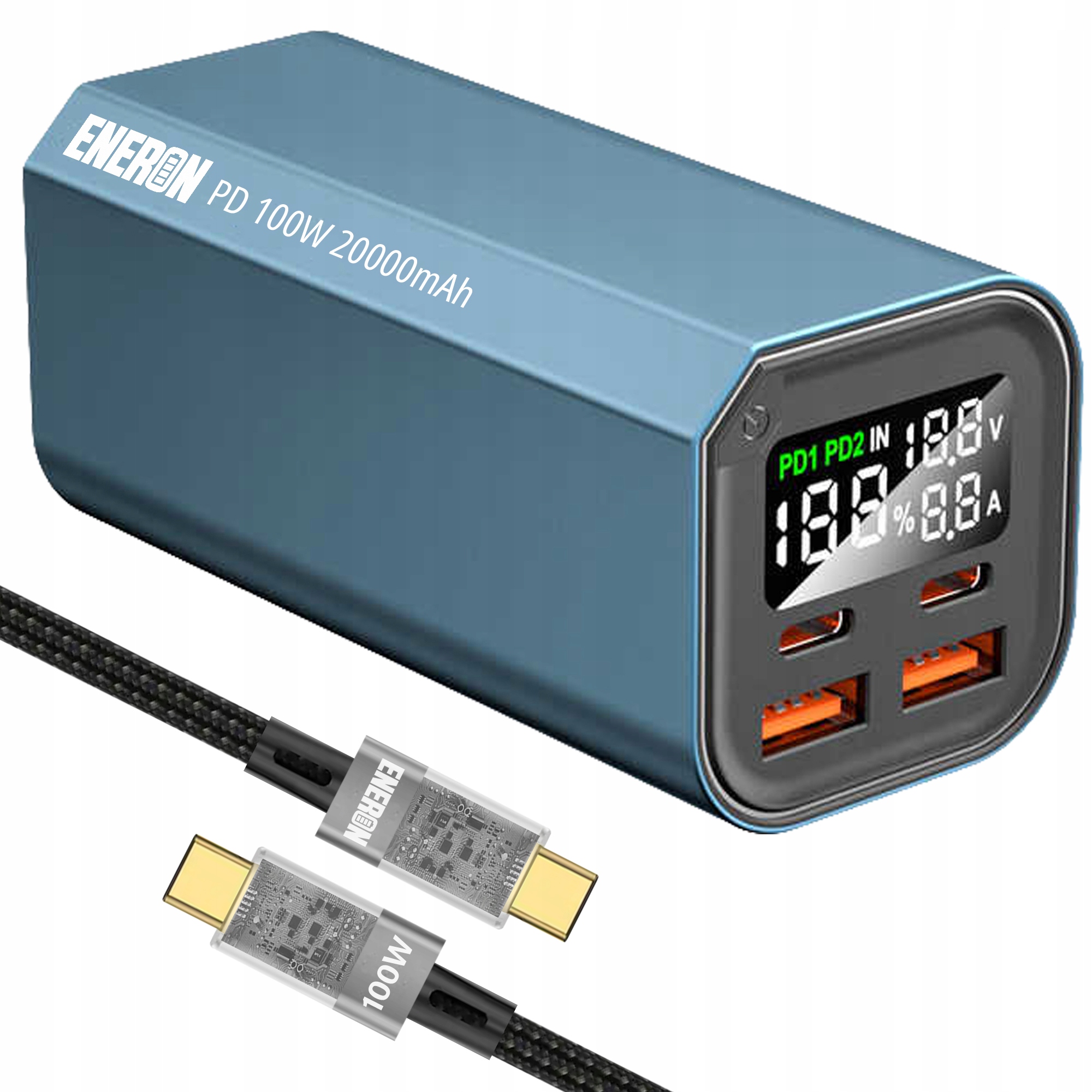 Modrá power banka Eneron 20 000 mAh