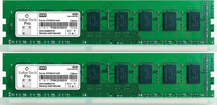 DDR3 Value Tech 8 GB 1600 RAM