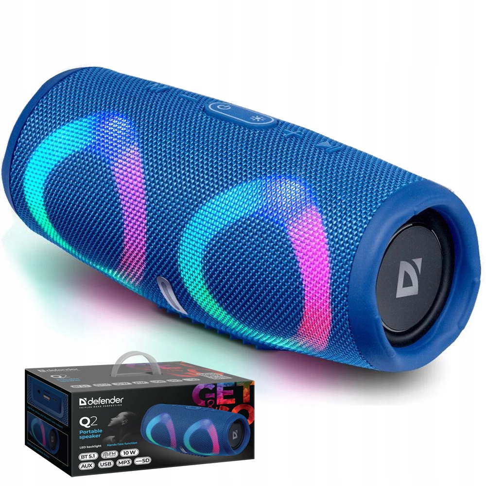 Prenosný reproduktor Defender Q2 modrý 10W