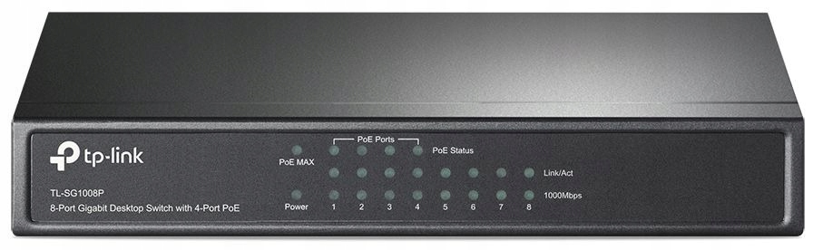8-portový prepínač TP-Link TL-SG1008P