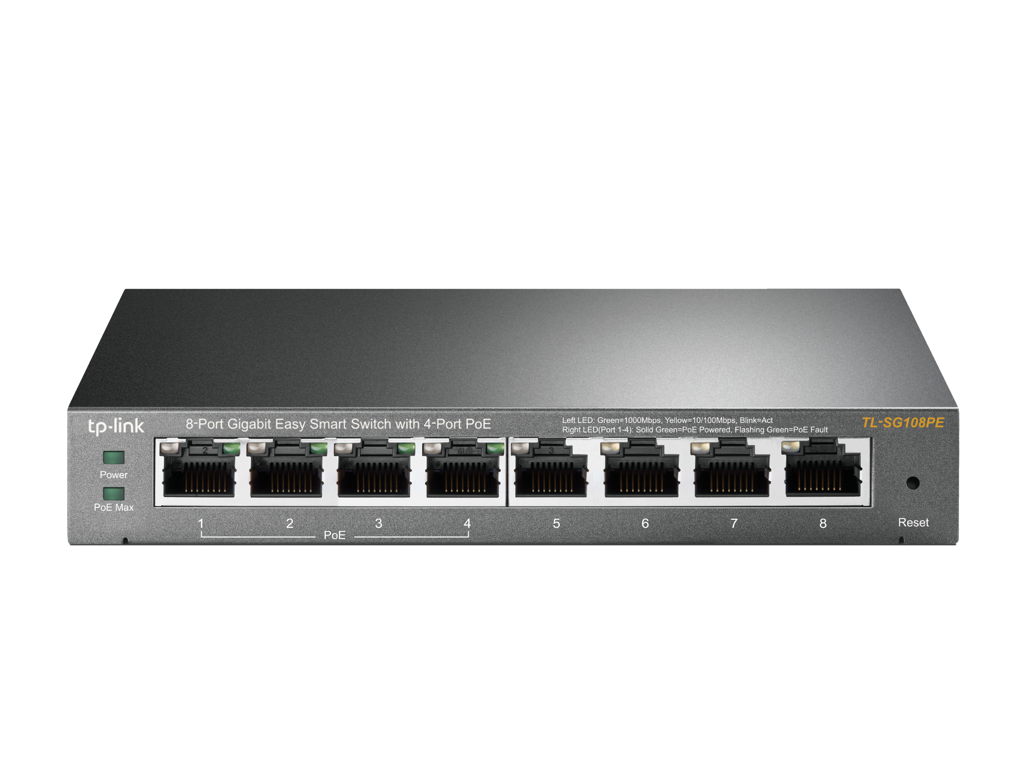 Inteligentný prepínač TL-SG108PE 8xGE (4xPoE)