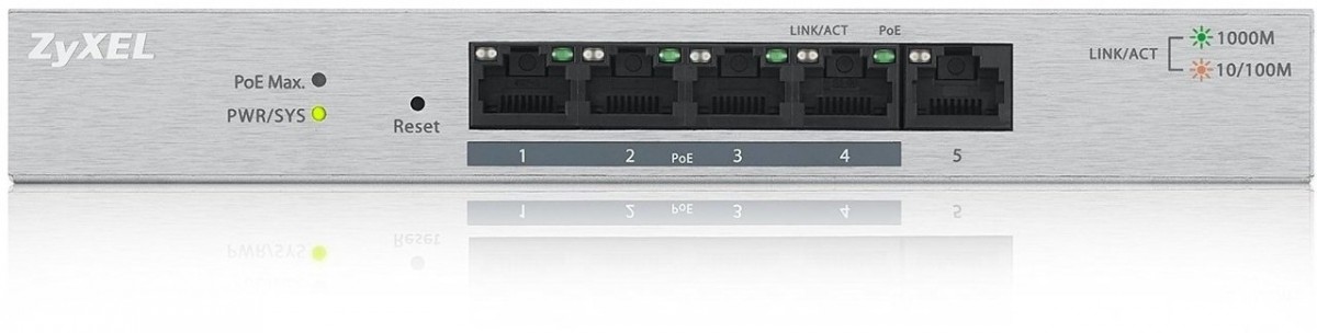 GS1200-5 5-portový gigabitový prepínač spravovaný webom GS1200-5-EU0101F