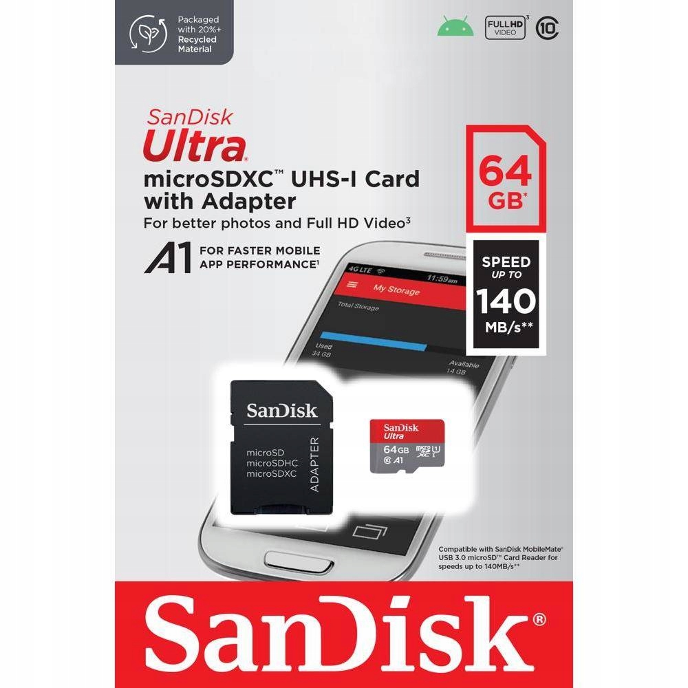 Pamäťová karta SanDisk SDSQUAB-064G-GN6MA 64 GB SDXC