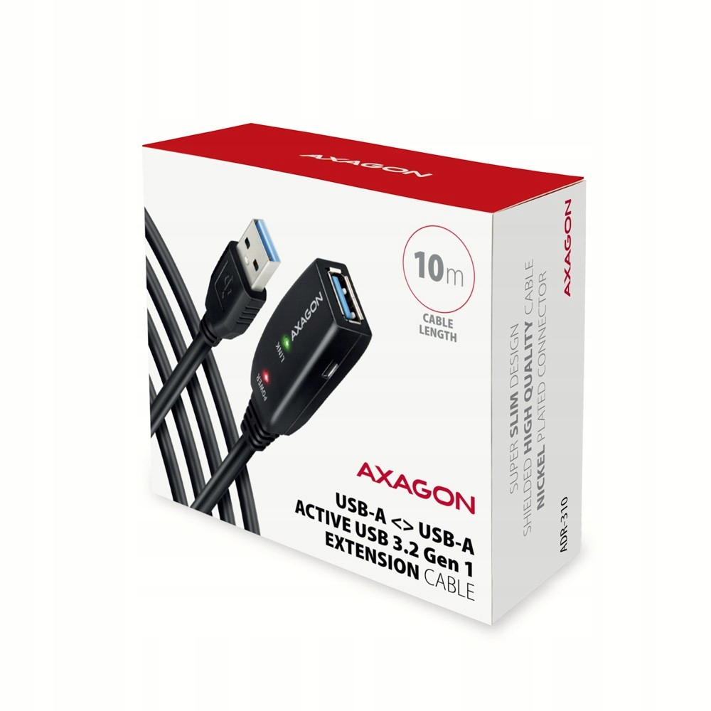 Axagon ADR-310 USB 3.0 AM -> AF aktívny predlžovací/zosilňovací kábel 10 m