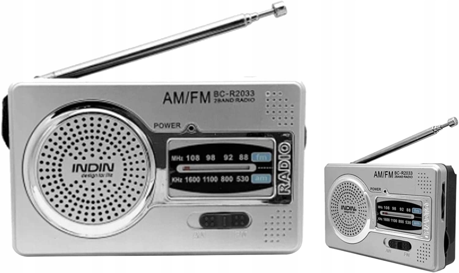 V rádiu AM-FM, retro rádio pre batérie s