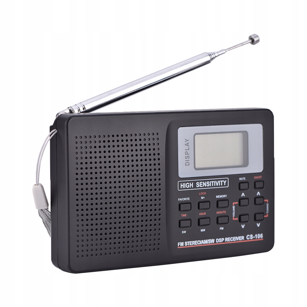 Rádio batérie FM/AM/SW/LW Prenosné rádio