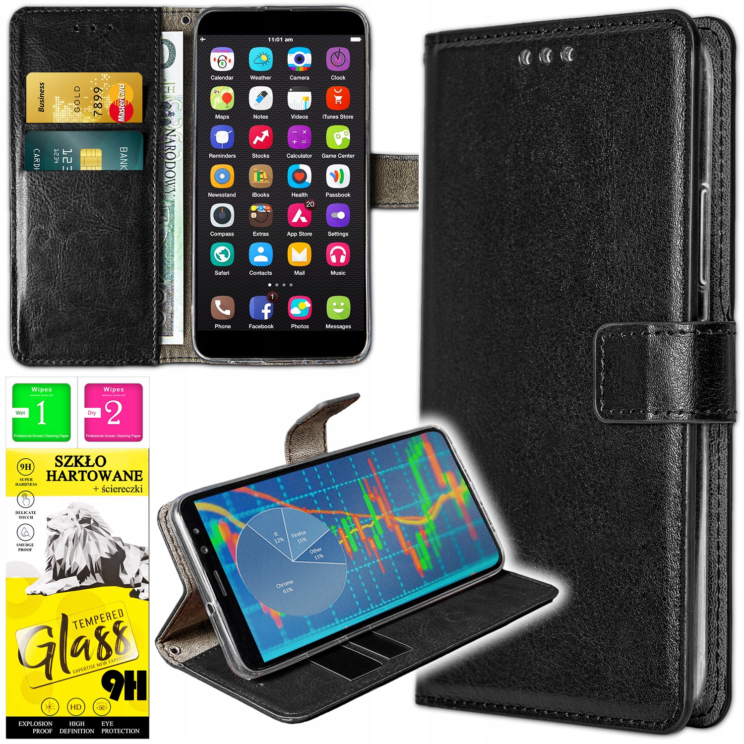 Flipové puzdro Macktel pre Xiaomi Mi Note 10 Lite WALLET ECO LEATHER PU BOOK multicolor