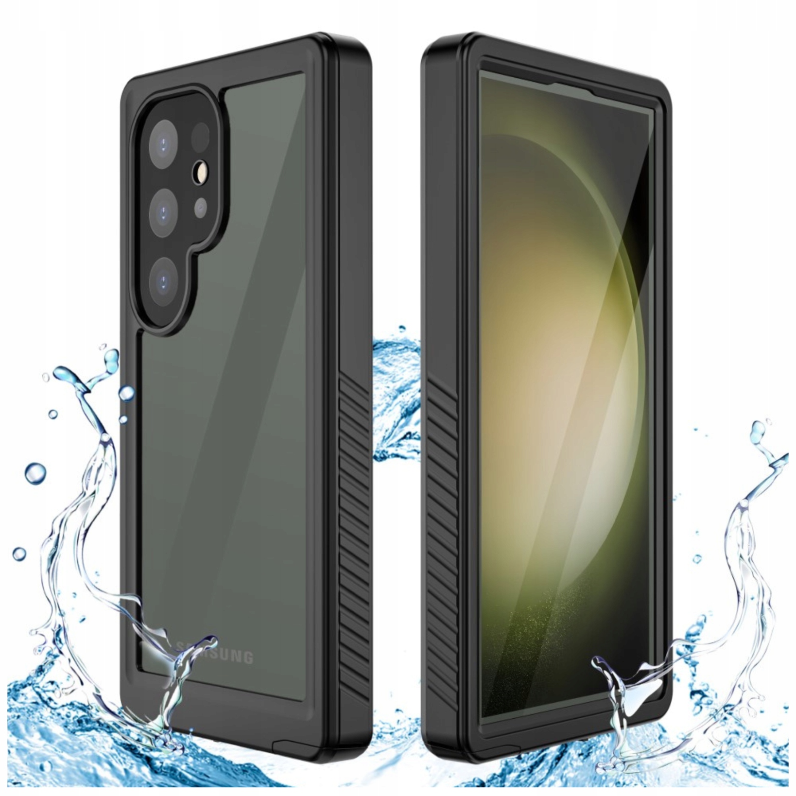 Vodotesné puzdro IP68 Vodotesné puzdro pre Samsung Galaxy S24 Ultra s funkciou nabíjania čierne