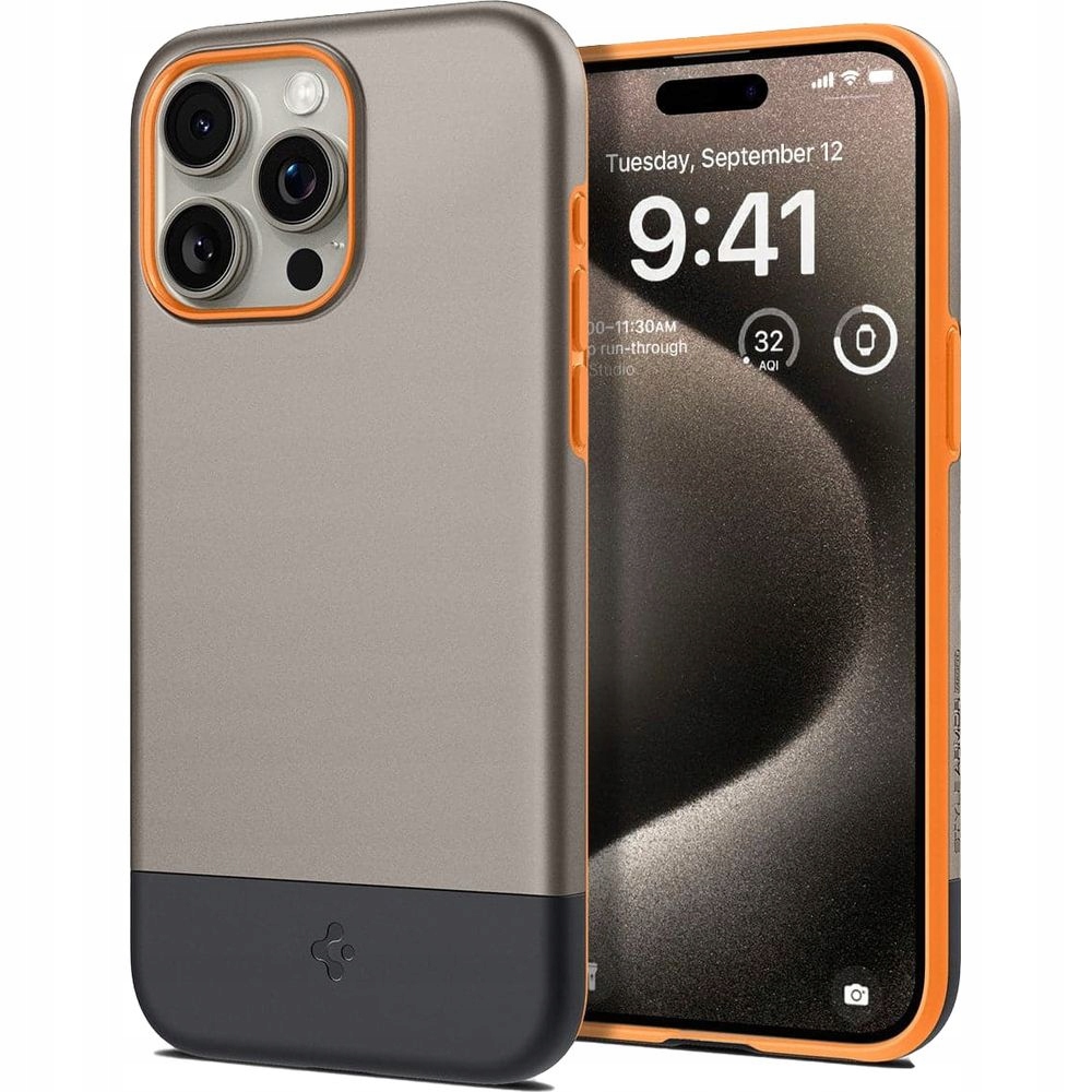 Chrbát Spigen pre Apple iPhone 15 Pro Max Style Armor MagFit béžový