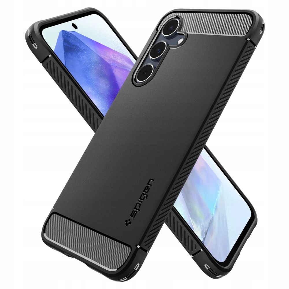 Chrbát Spigen pre Samsung Galaxy A55 5G Rugged Armor čierny