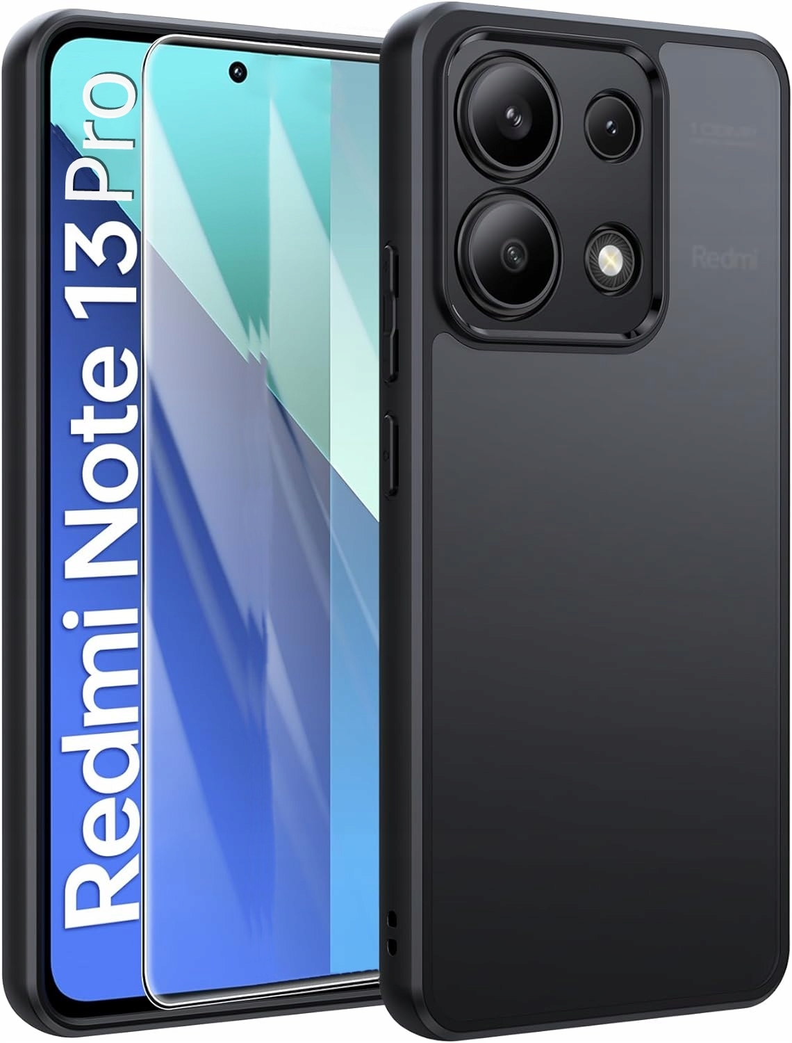 Zadné strany SASAL pre Xiaomi REDMI NOTE 13 PRO 4G SILIKÓNOVÉ MATNÉ PREMIUM čierne