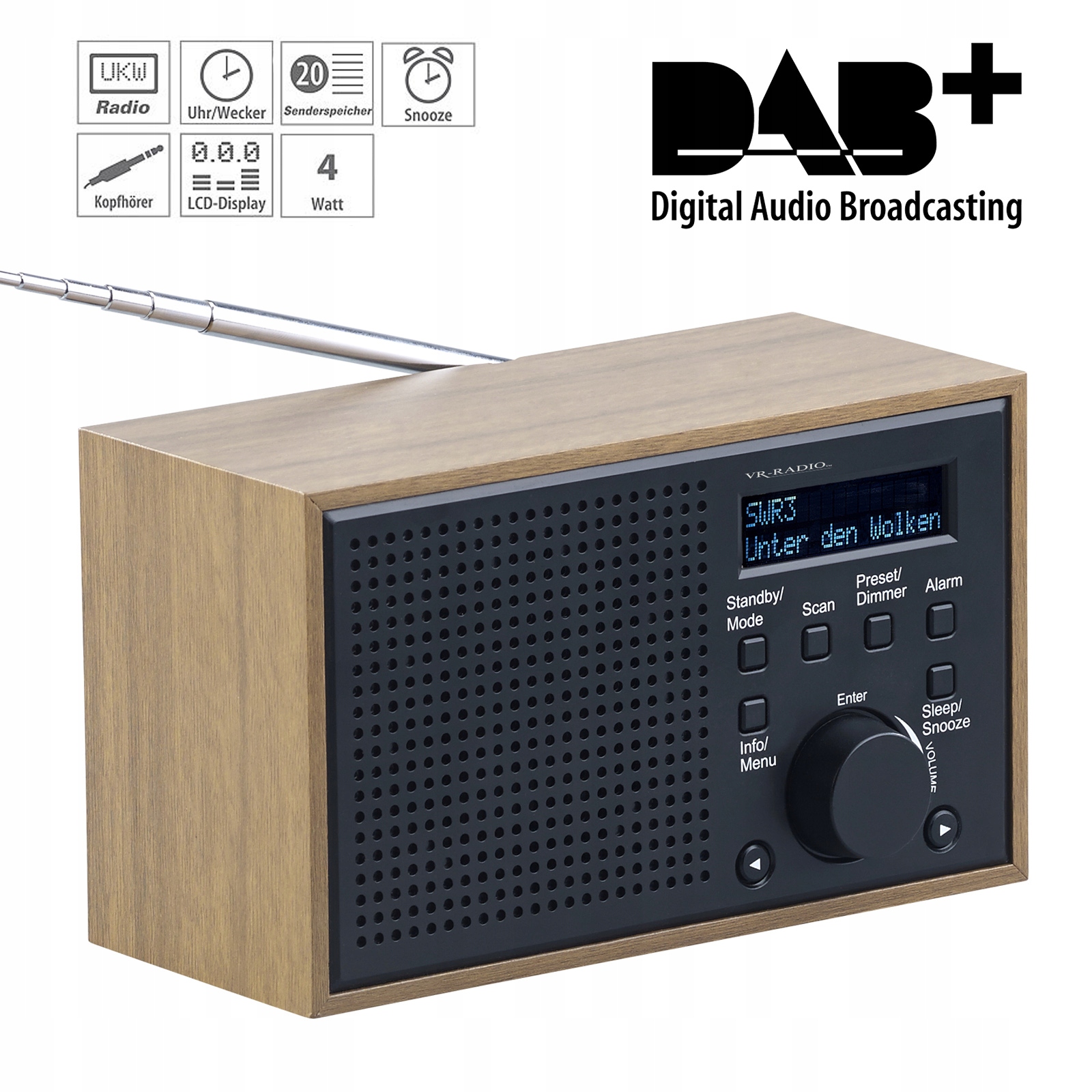 DAB+, FM Network Radio Denver DAB-46Dark Gray