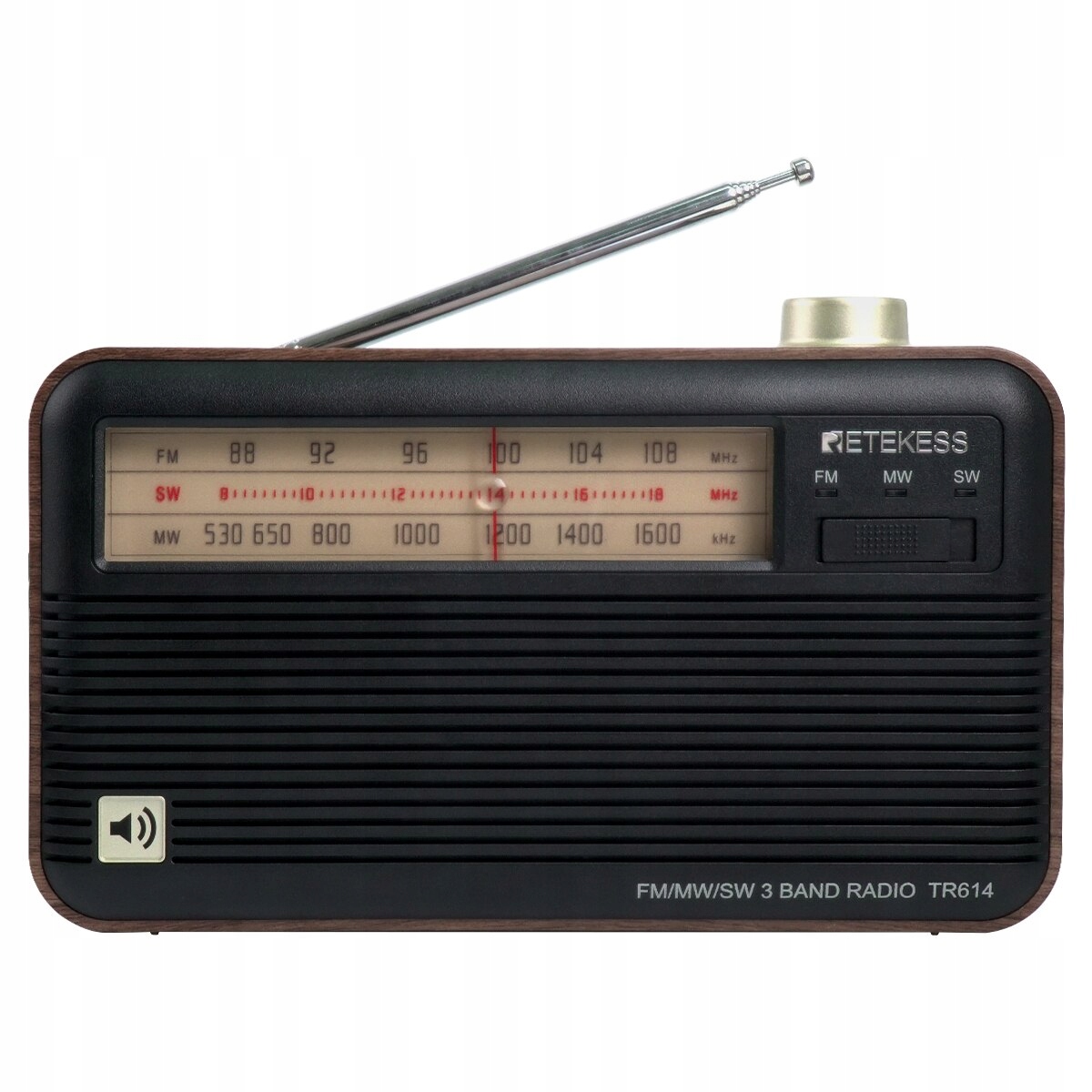 Rettekess tr614 prenosný rádio retro fm/mw/sw pre