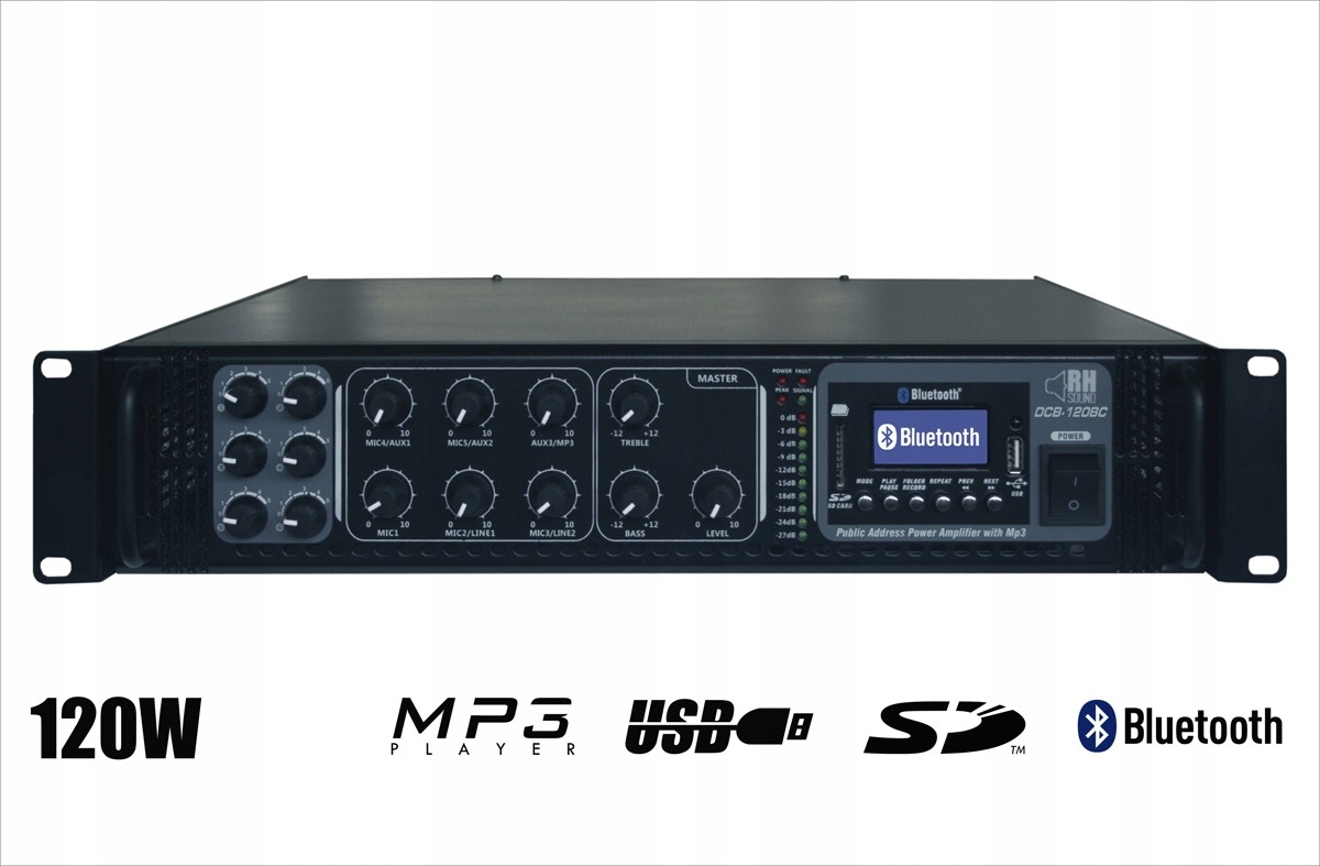 RH Zvukový zosilňovač - PL sp. Z O. O. DCB -120BC/MP3+Bluetooth