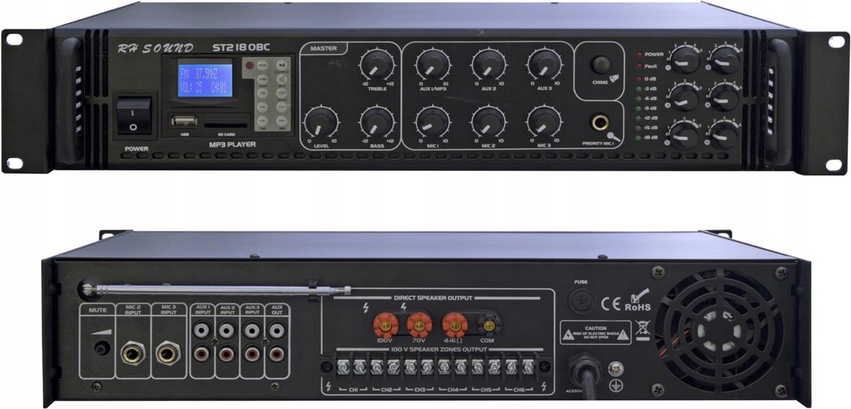 RH Sound ST-2180BC+FM+BT zosilňovač