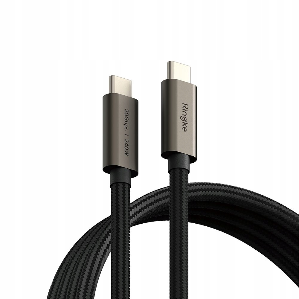 RINGKE KABEL TYPE-C 100CM - USB-C 3.2 GEN 2X2 240W THUNDERBOLT 3 - 4K 60HZ