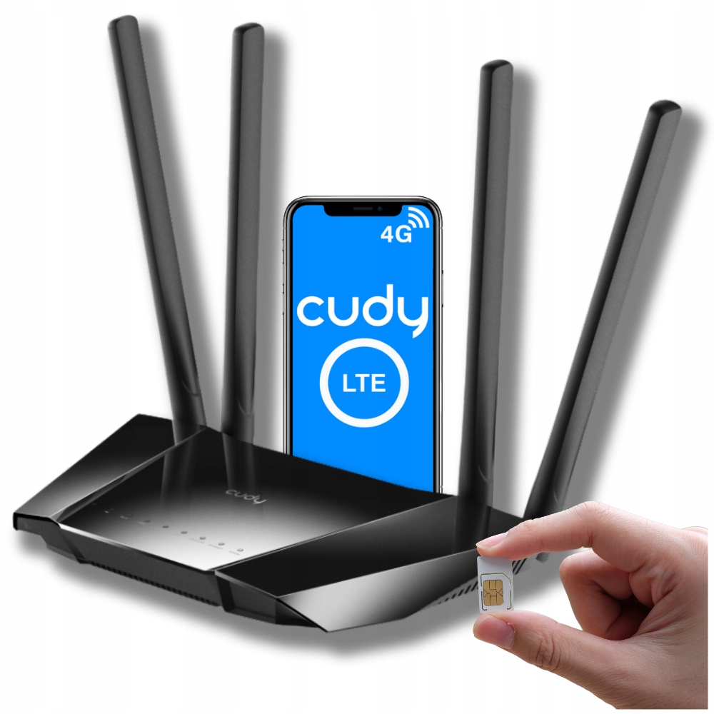 Router Cudy LT400 802.11n (Wi-Fi 4) + nálepka MONITOROVANÝ OBJEKT – Noxel