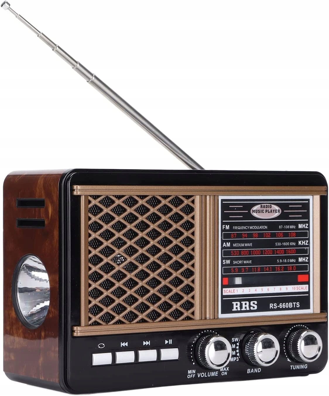 Pohotovostné rádio, retro nad solárnou kľukou