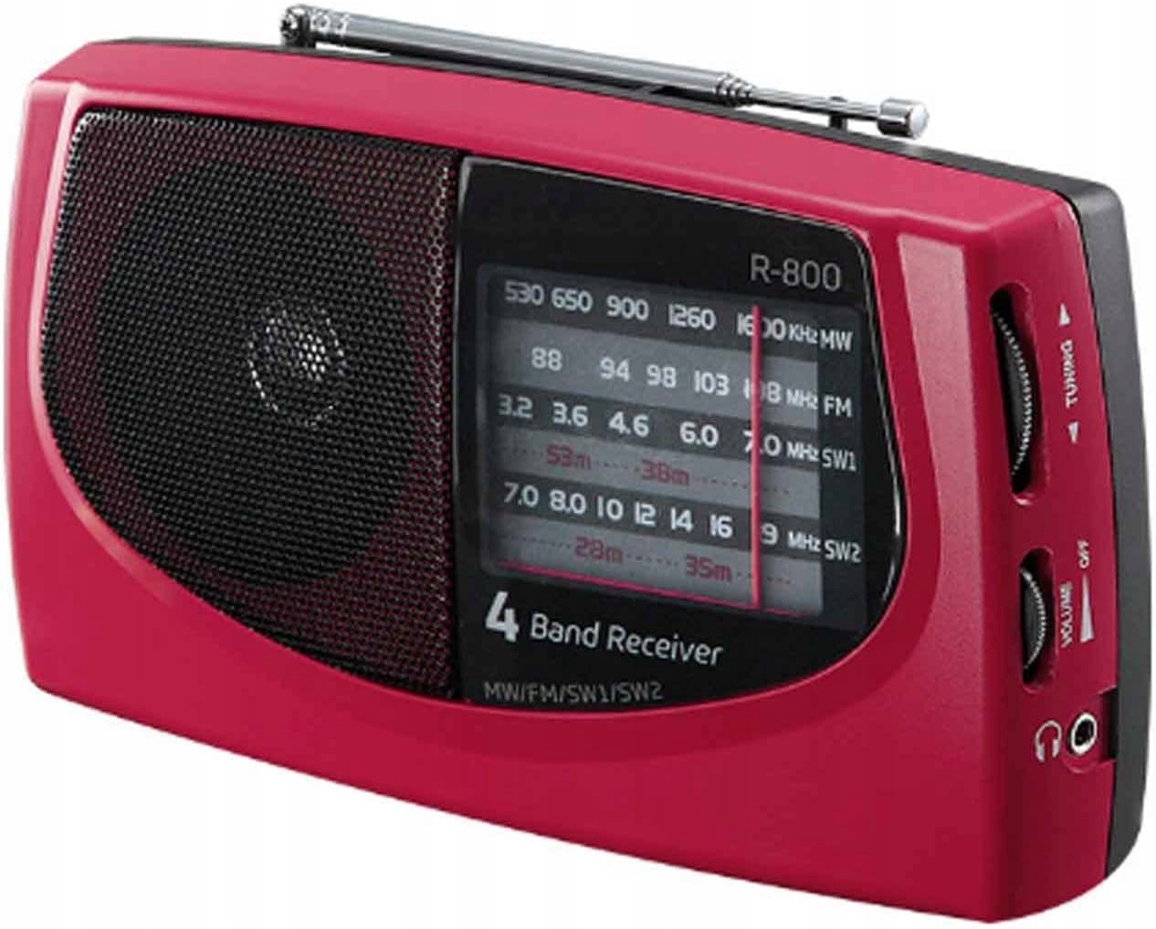 Rádio retro AM/FM/SW1/SW2, AC Transistor Radio