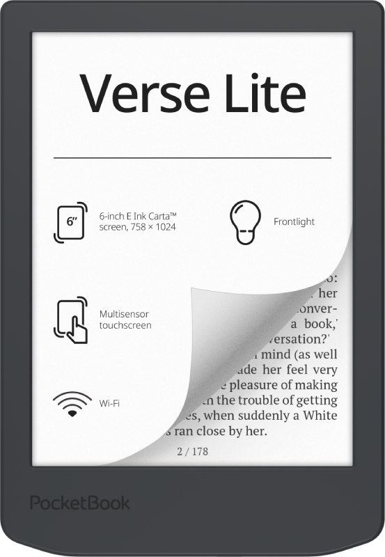 Čítačka elektronických kníh PocketBook Verse lite 8GB 6" sivá
