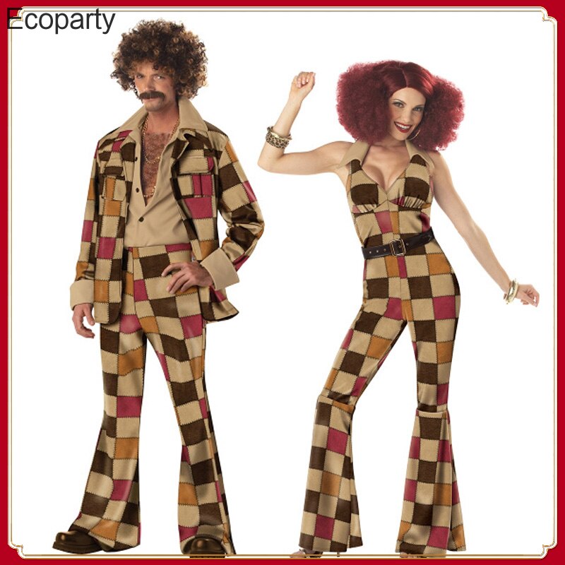 Retro 60. roky 70. roky Hippie Cosplay Camp pre človeka