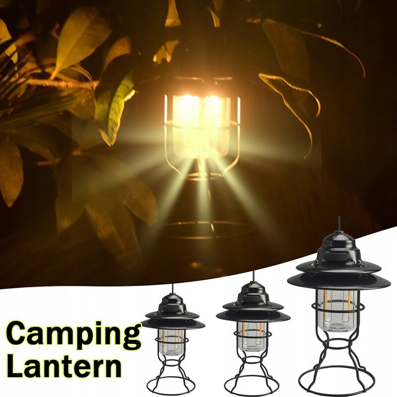 Retro kemping lampa vintage nočné svetlo prenosný