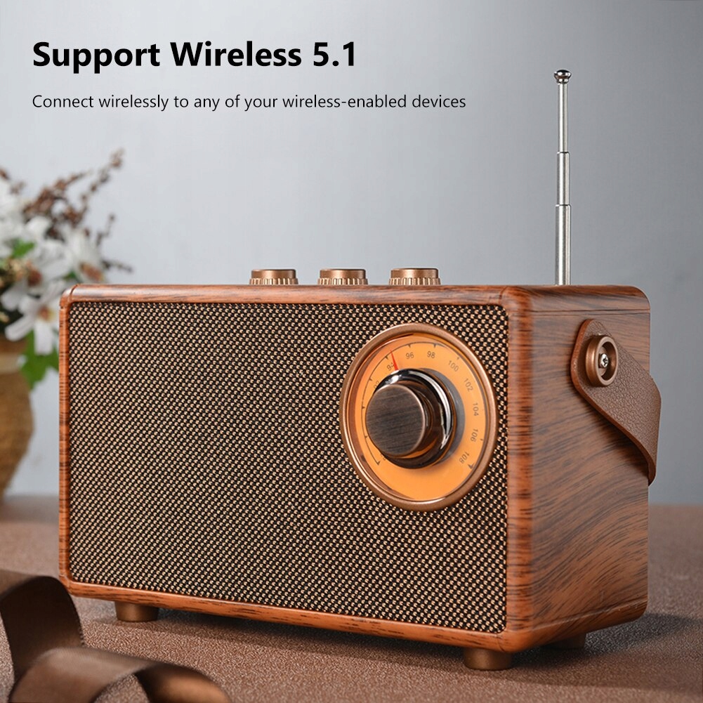 Retro FM Radio kompatibilné s tvormi Bluetooth 5.1