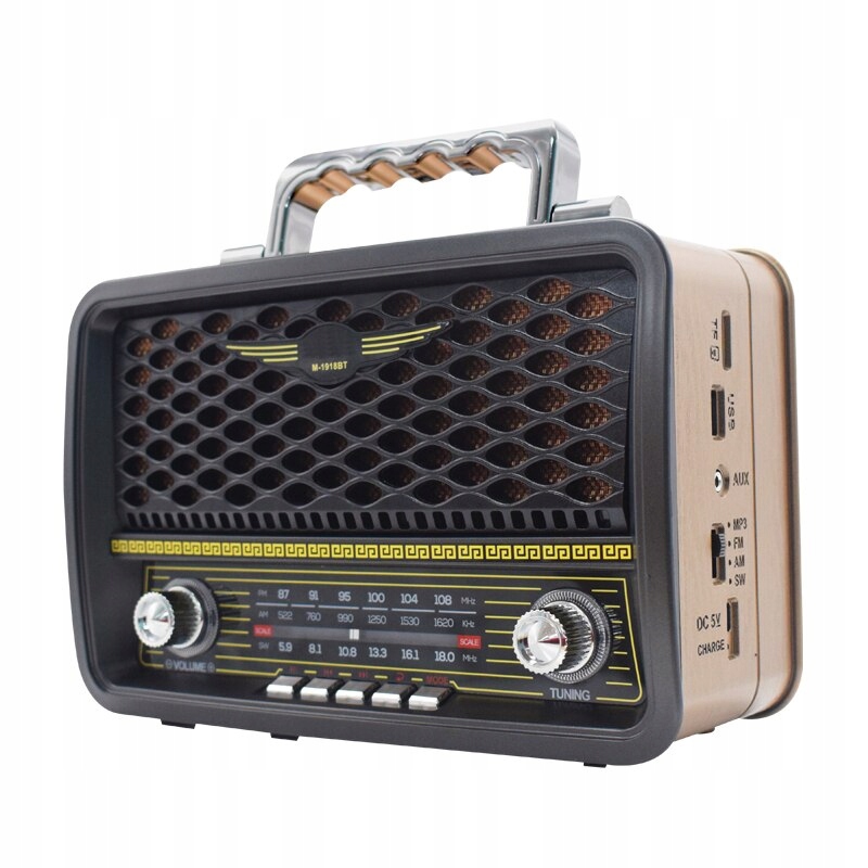 Retro prenosný bezdrôtový Bluetooth FM/Rádio
