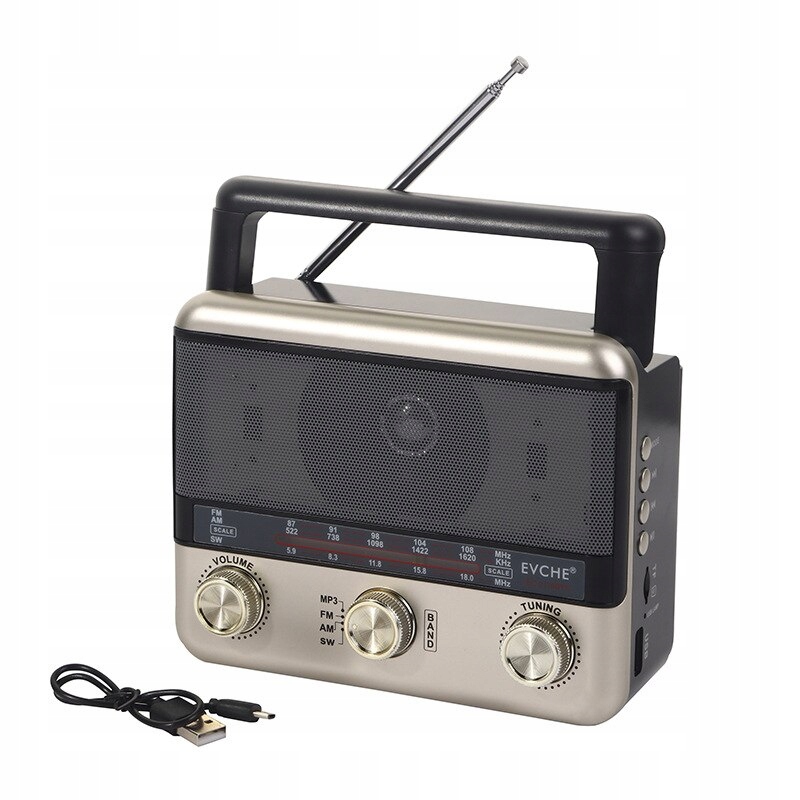 Retro multifunkčné solárne rádio, prenosný RA
