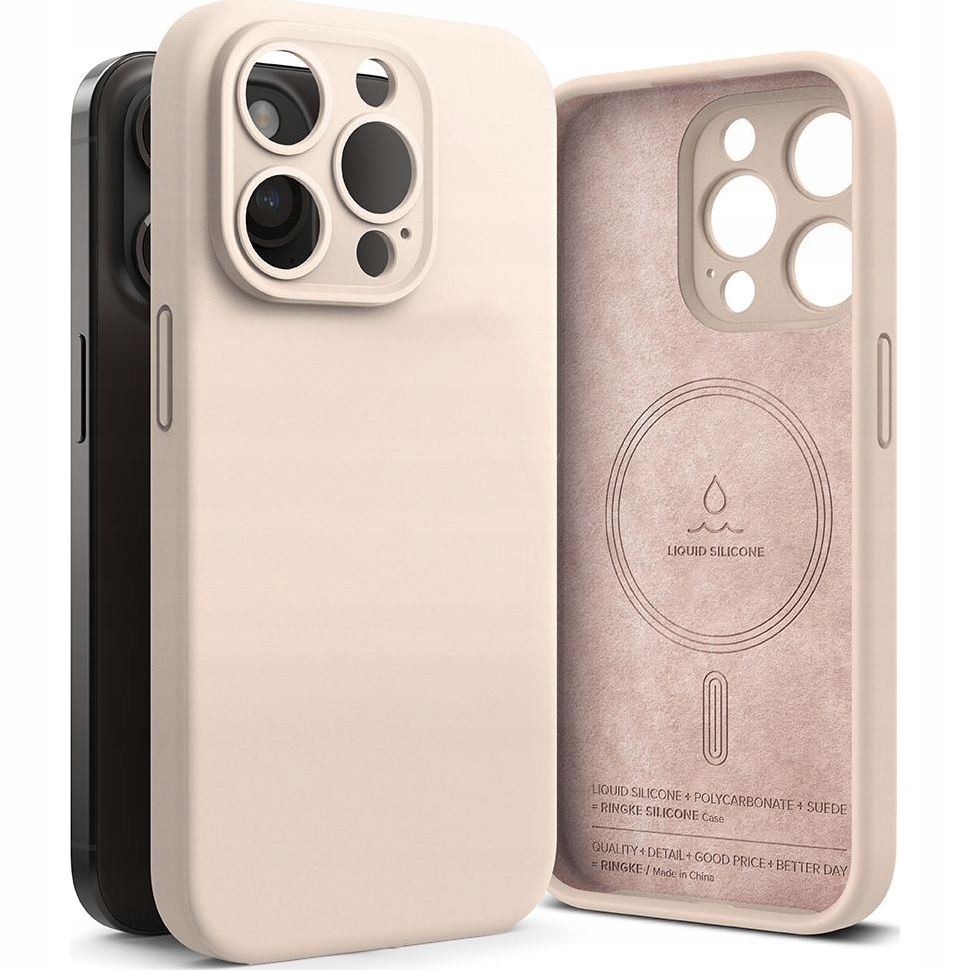 Chrbát Ringke pre Apple iPhone 15 Pro Saffiano Choupette ružový