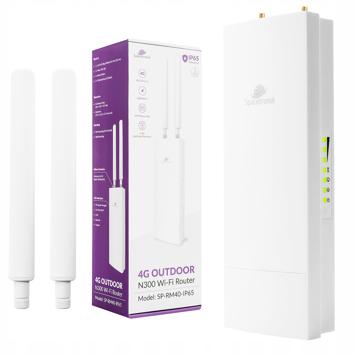 Smerovač Spacetronik SP-RM40-IP65 802.11n (Wi-Fi 4)