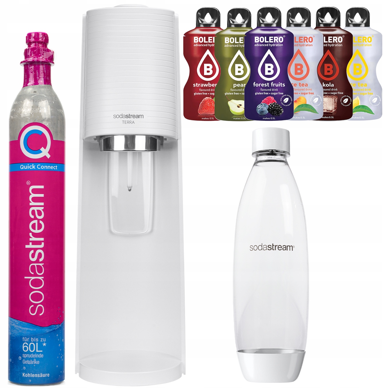 SodaStream karbonizátor pre Terra sýtenú vodu, biely
