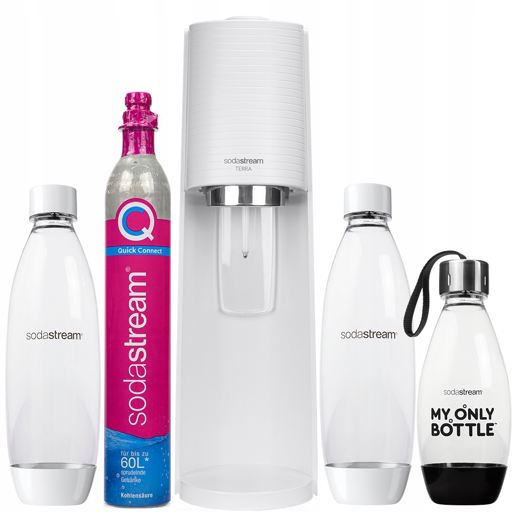 SodaStream Terra karbonizátor vody s 3 fľašami, biely