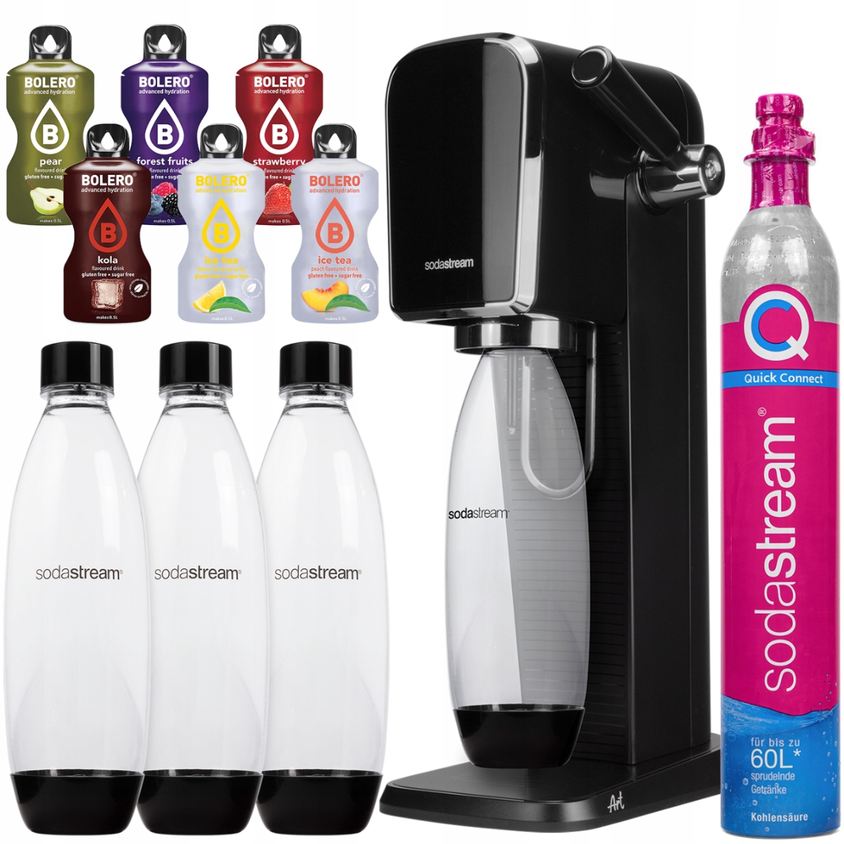 SodaStream Art vodný karbonizátor čierny + 2 ďalšie produkty