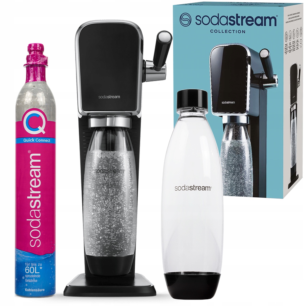 Čierny prostriedok na sýtenie vody SodaStream Art
