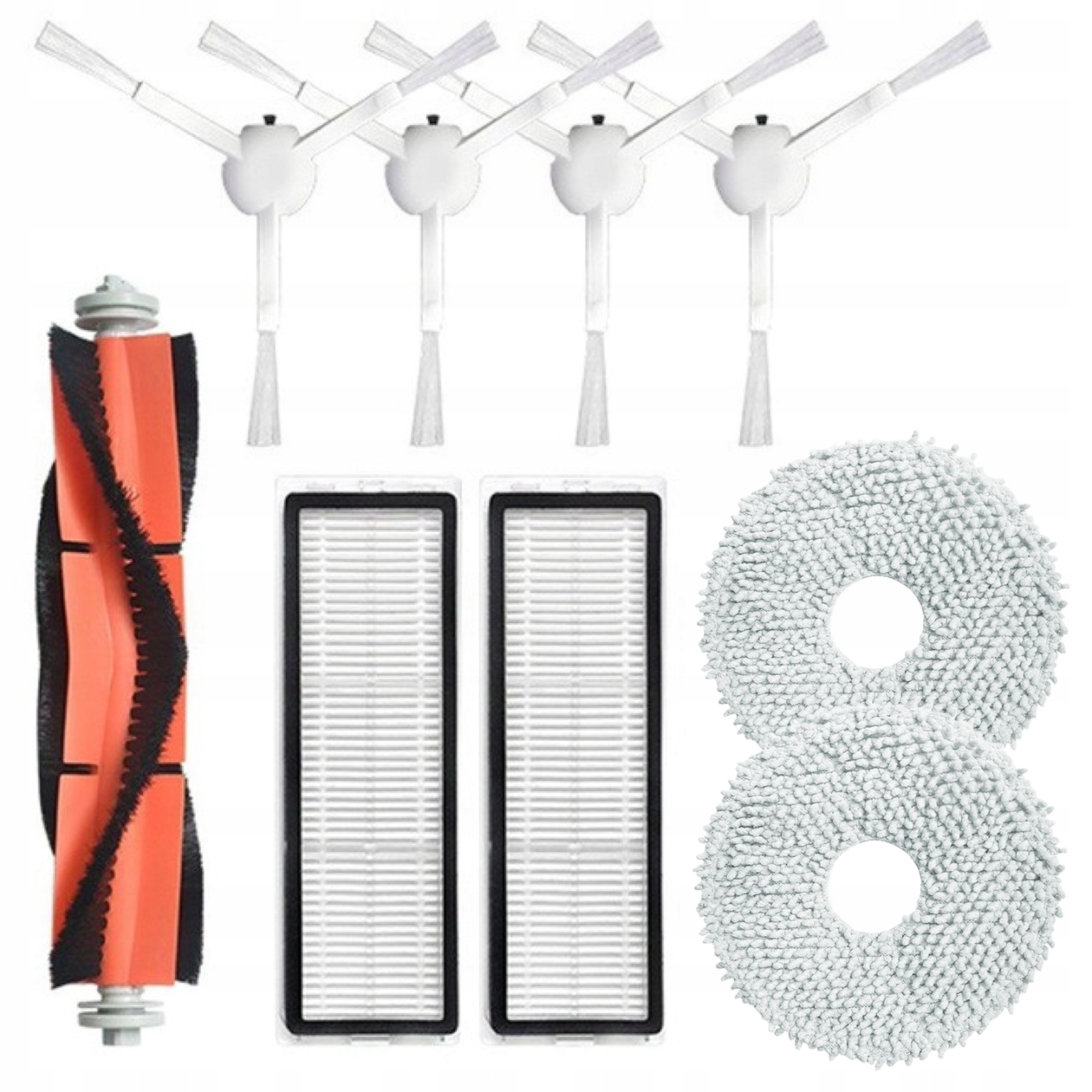 Sada kefiek a filtrov Litago 1C-Z pre Xiaomi 1C + 2× Mopping Pad Mop pre Xiaomi Mi Robot Vacuum S10+ X10 X10+