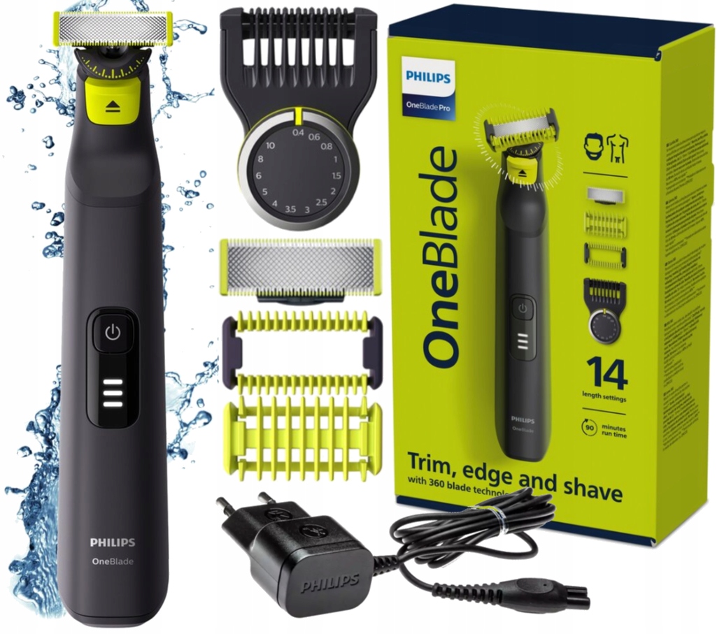 PHILIPS ONEBLADE PRO 360 HOLICÍ STROJNÍK PÁNSKE BRADY KLIMÁČ NA TVÁRIU TELA