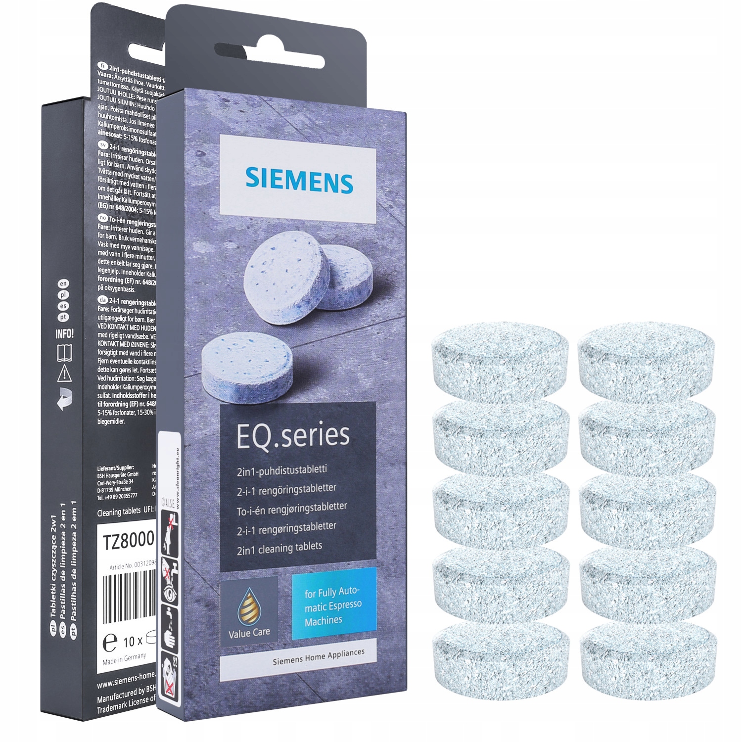Siemens Disc Cleaning Kettles and Coffee Stromes 10 ks.