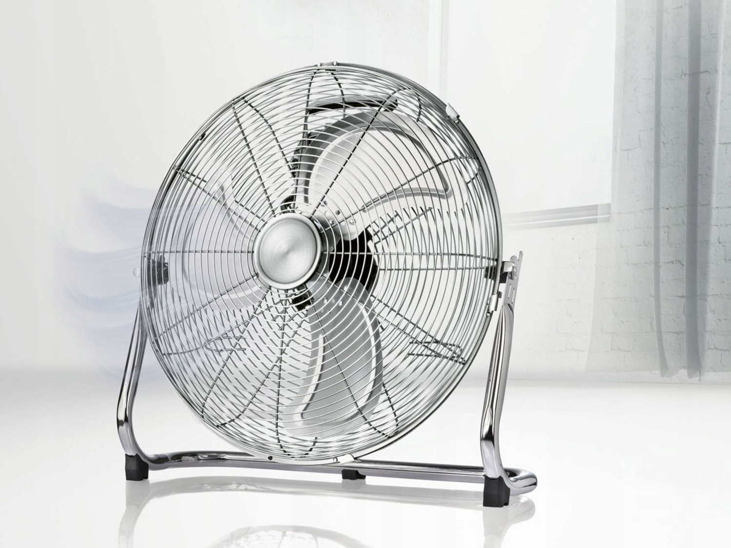 Silvercrest Retro strieborný/šedá podlaha ventilátor