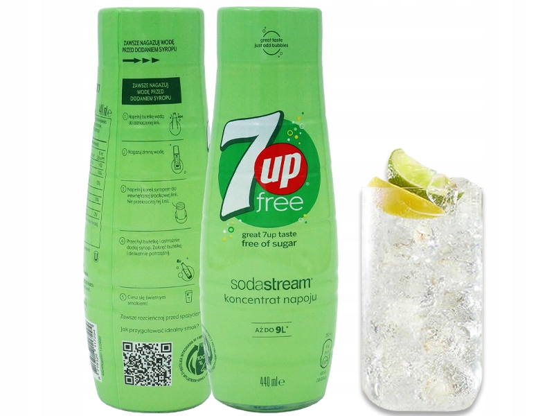 Sirup pre SodaStream 7 Up Diet carbonator 201058 440 ml zelený
