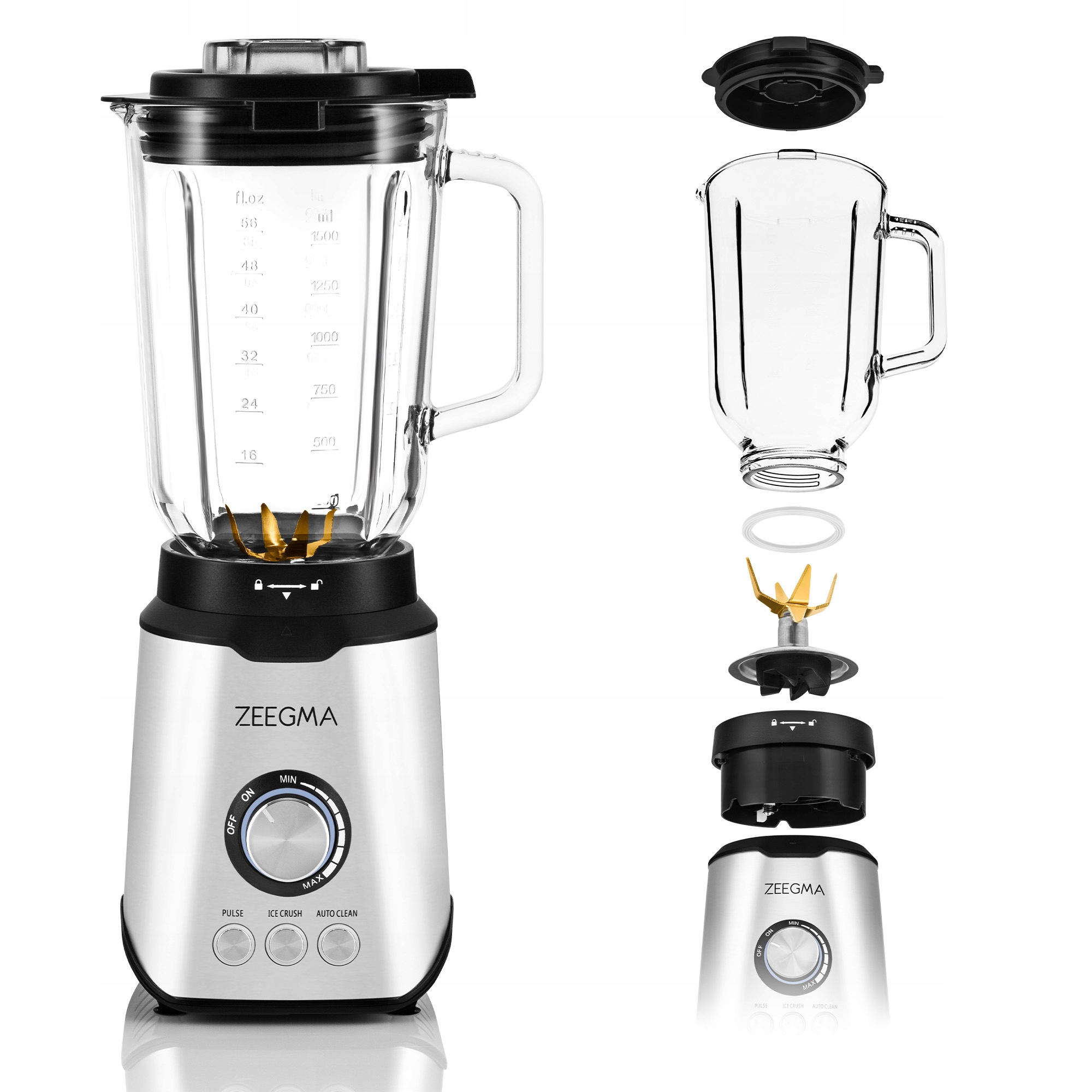 Hrnkový mixér Zeegma ZE-GRAND VITAMININE 1600 W strieborný/sivý