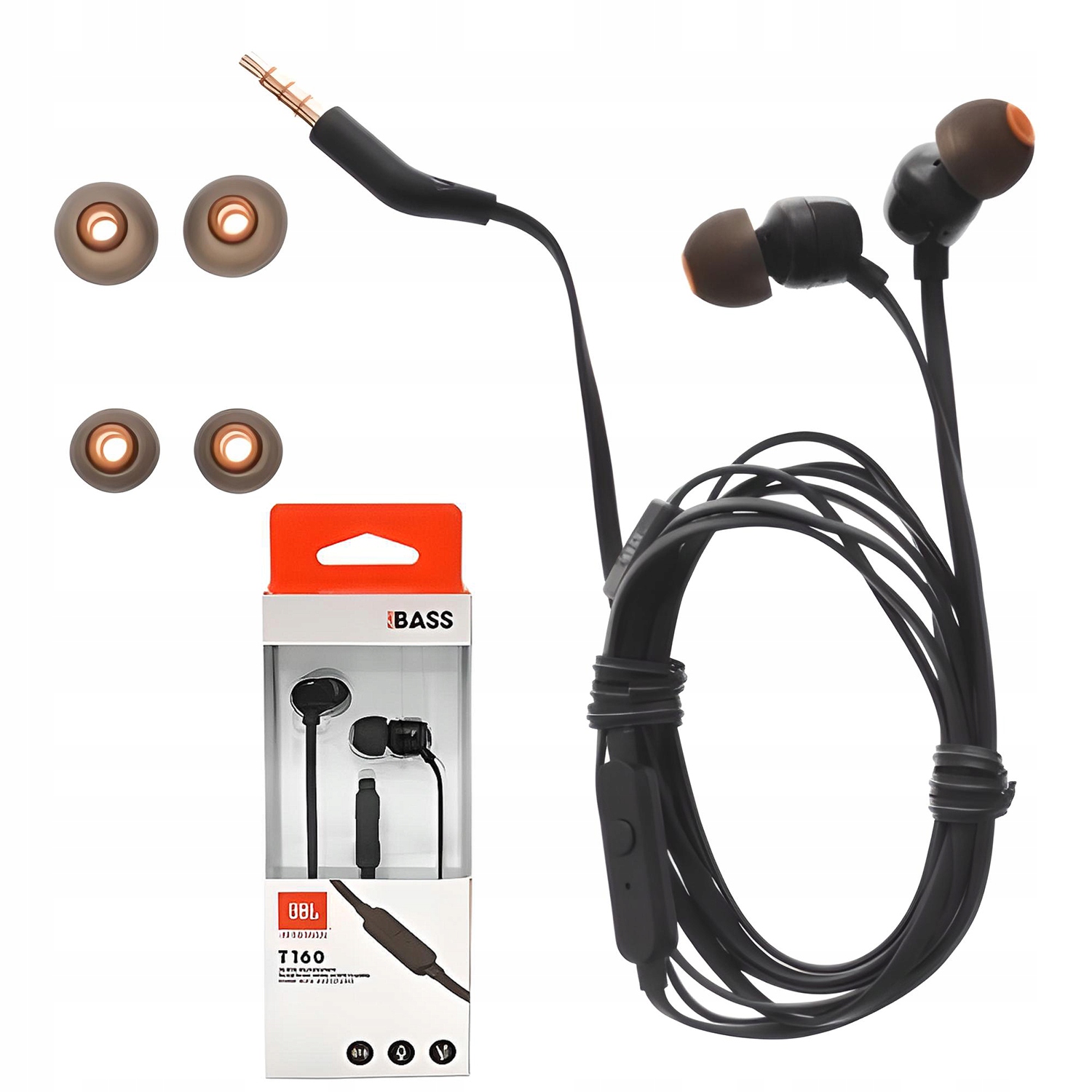 Univerzálne káblové slúchadlá do uší JBL TUNE 160