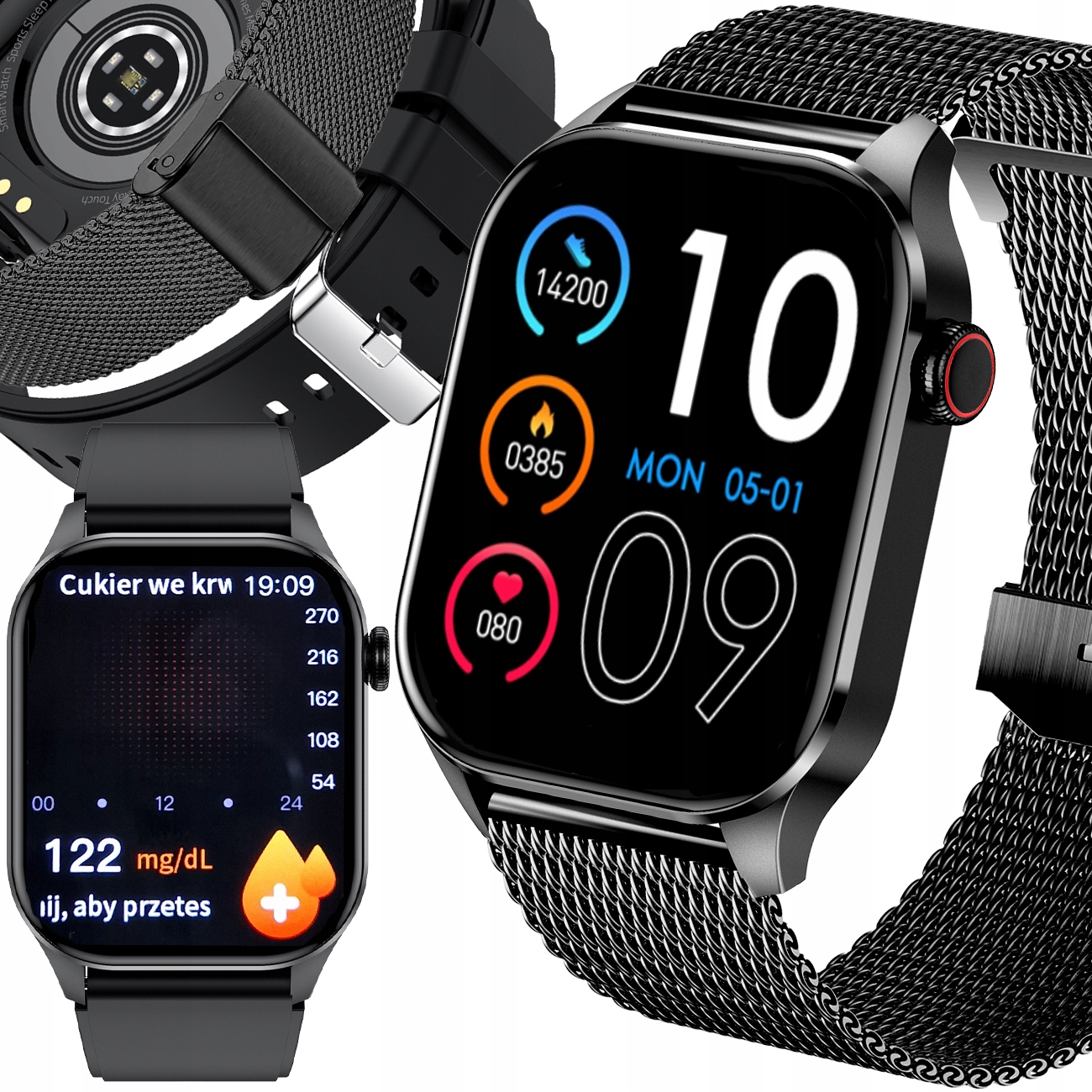 JG Smart smart hodinky FOR SENIOR JS98 čierne + 3 ďalšie produkty