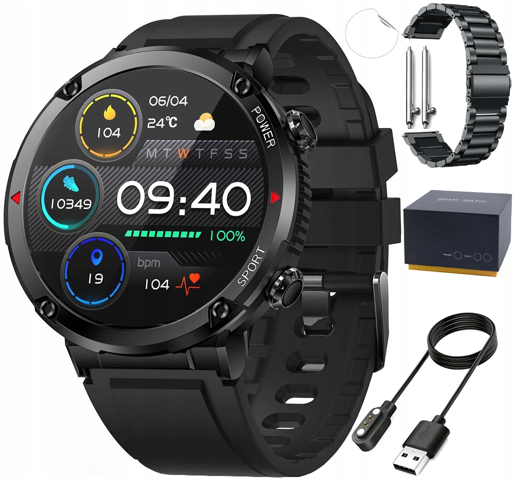 Lazird Smartwatch Pánske hodinky 600 MAH Calls 1,6 INCH čierne + 5 ďalších produktov