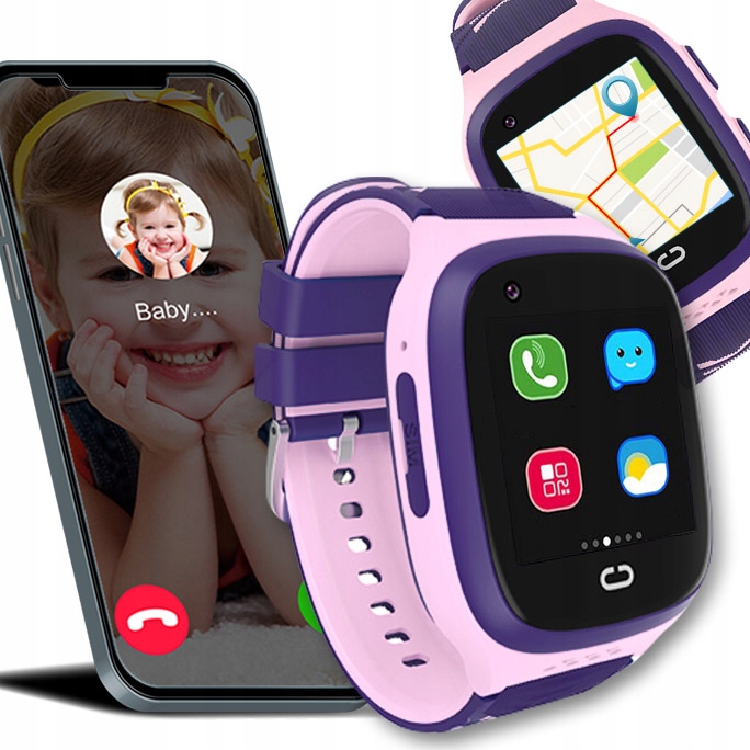 Ecom Store A13 ružové inteligentné hodinky pre deti