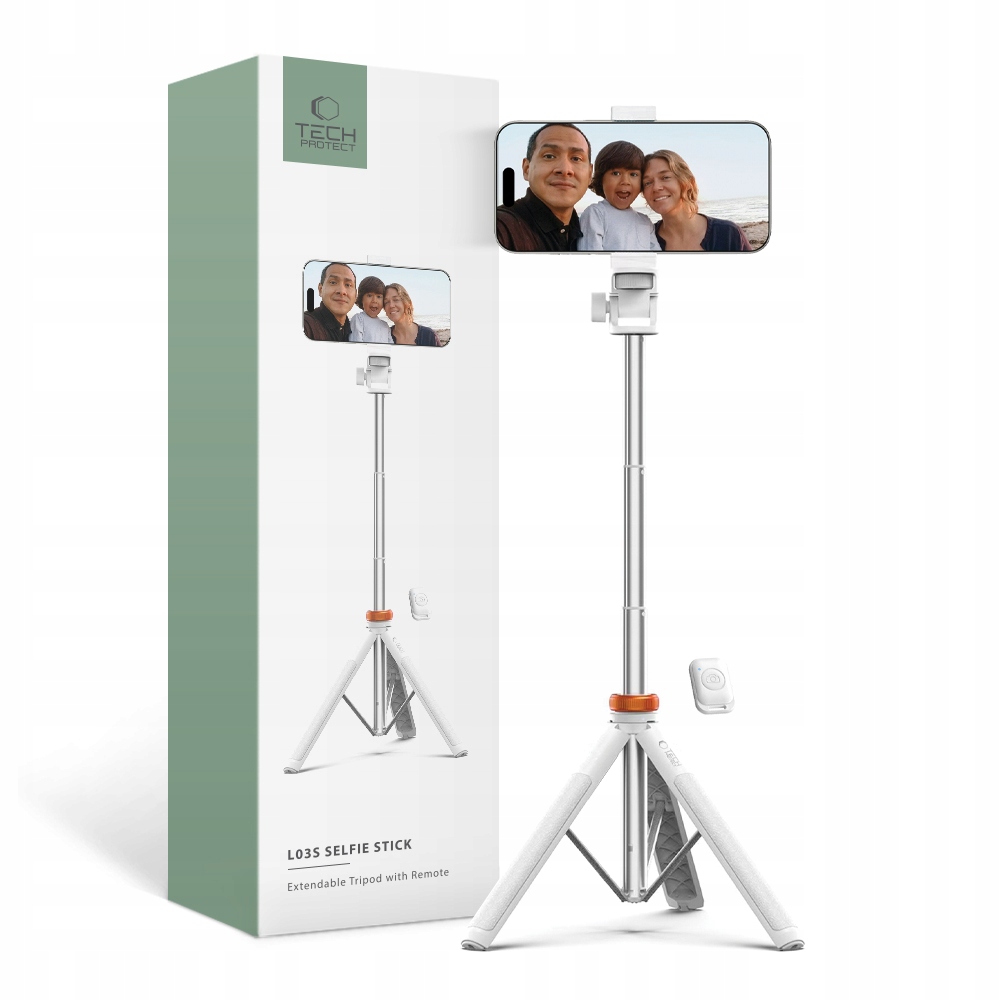 Držiak na selfie tyč Tech-protect čierny + balenie produktu Tech-Protect