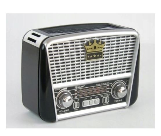 Štýlové retro mp3 retro rádio aux sd golon + solárne